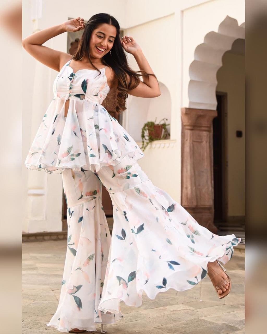 printed sharara suit