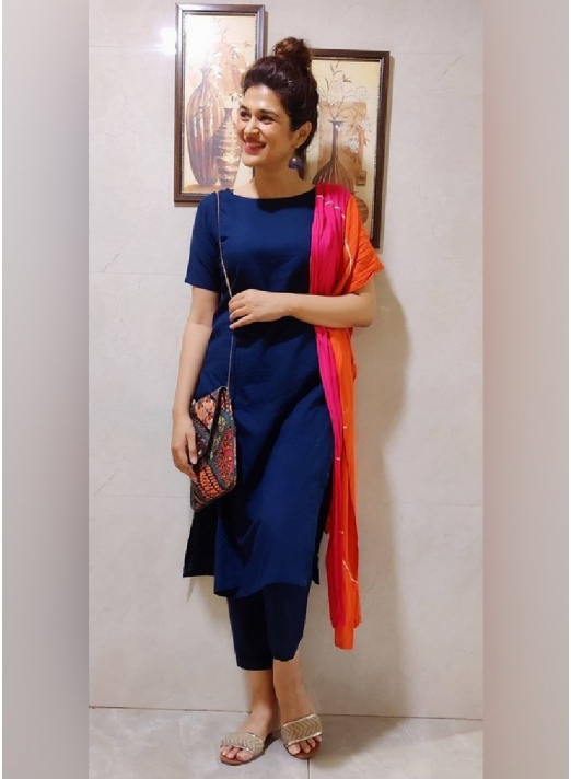 plain silk salwar suit