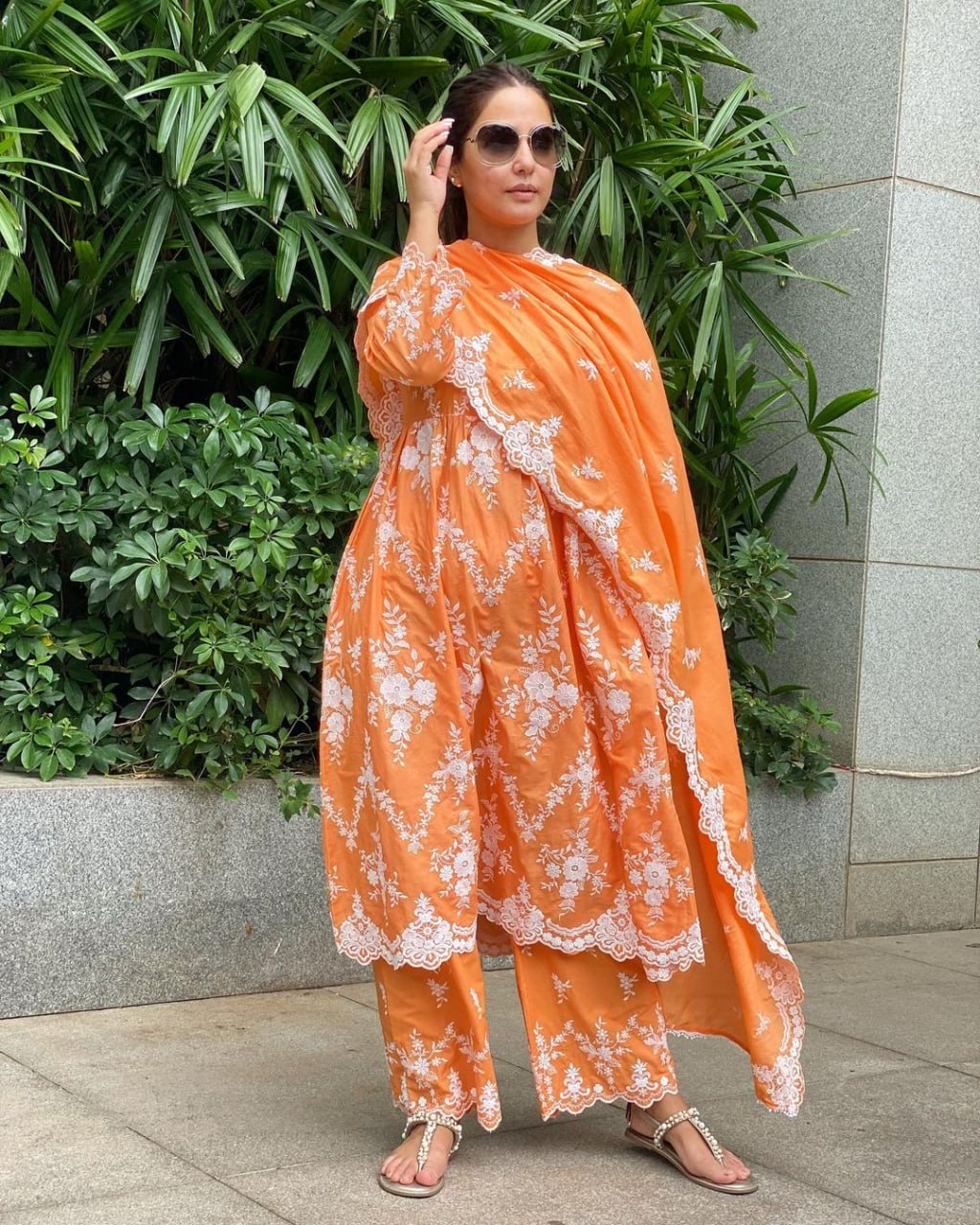 Buy Orange Kurti Pant With Dupatta Set For Women at Rs.650/Piece in surat  offer by Vinayak Enterprise