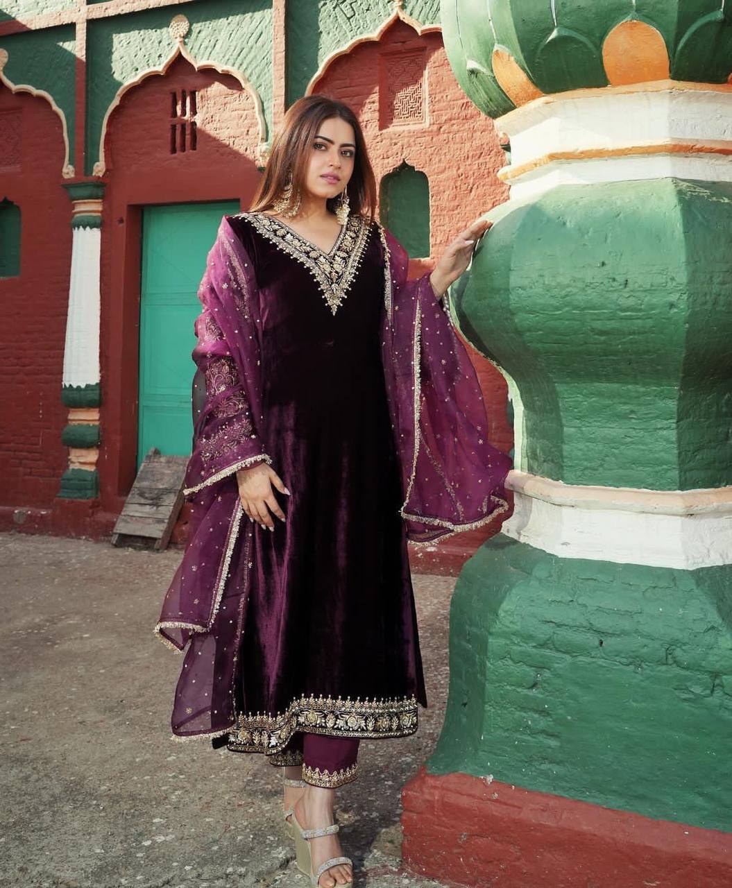 Indian Punjabi Style Kurta Dhoti Dupatta Winter Wear Kurtis For Women 3  Piece | eBay